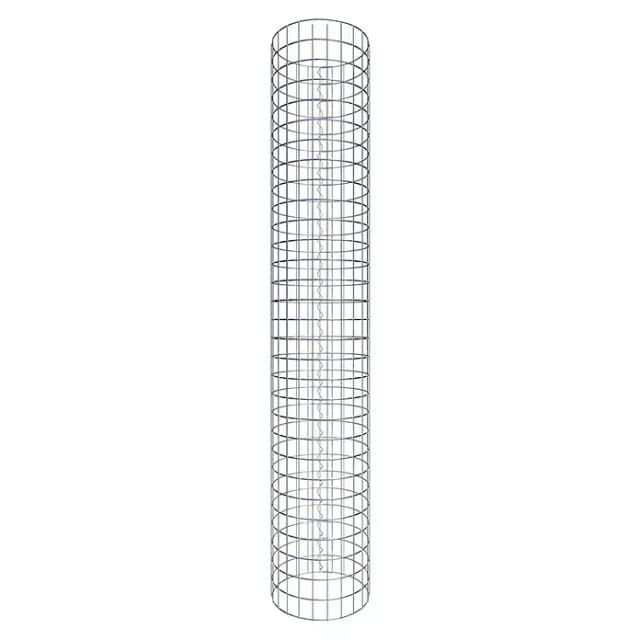 Gabiona Gabionensäule (Durchmesser: 37 cm, Höhe: 150 cm, Stahl, Maschenbreite: 50 mm, Maschenhöhe: 50 mm)