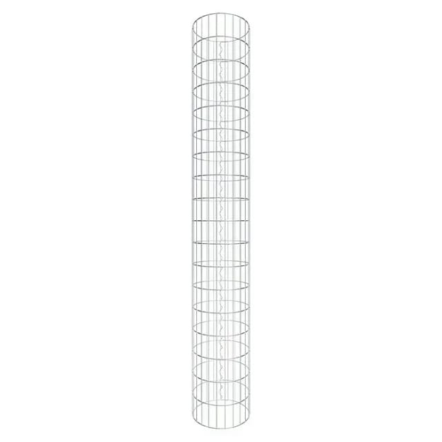 Gabiona Gabionensäule (Durchmesser: 37 cm, Höhe: 180 cm, Stahl, Maschenbreite: 50 mm, Maschenhöhe: 100 mm)