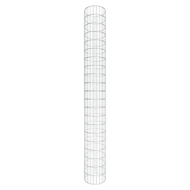 Gabiona Gabionensäule (Durchmesser: 37 cm, Höhe: 210 cm, Stahl, Maschenbreite: 50 mm, Maschenhöhe: 100 mm)