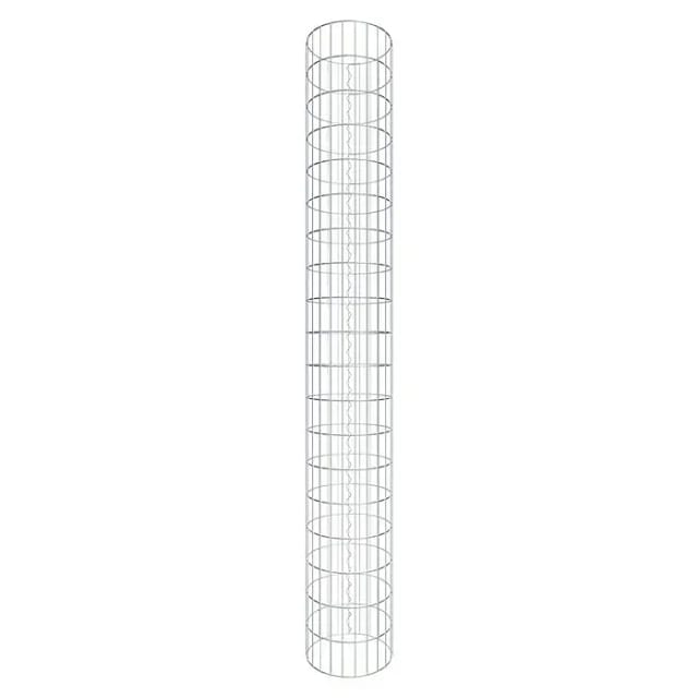 Gabiona Gabionensäule (Durchmesser: 37 cm, Höhe: 190 cm, Stahl, Maschenbreite: 50 mm, Maschenhöhe: 100 mm)