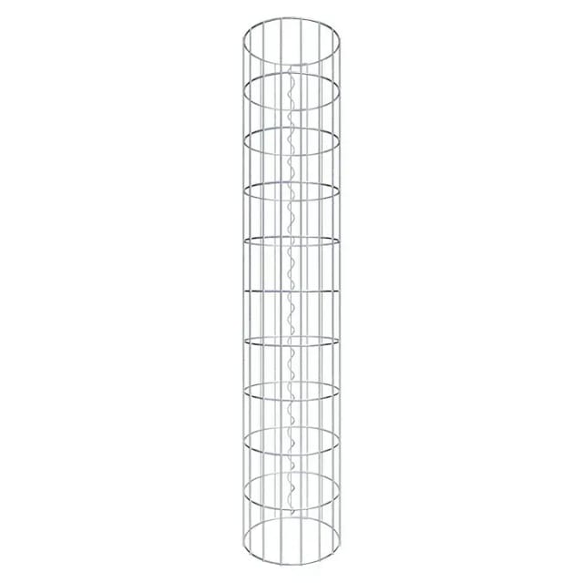 Gabiona Gabionensäule (Durchmesser: 27 cm, Höhe: 100 cm, Stahl, Maschenbreite: 50 mm, Maschenhöhe: 100 mm)