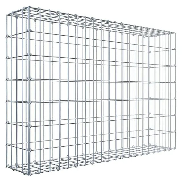 Gabiona Gabione (100 x 20 x 70 cm, Stahl, Maschenbreite: 50 mm, Maschenhöhe: 100 mm, C-Ring)