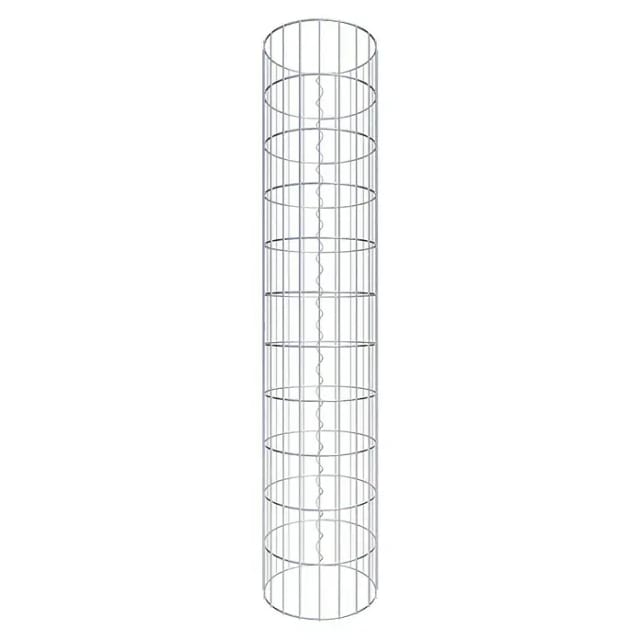 Gabiona Gabionensäule (Durchmesser: 32 cm, Höhe: 110 cm, Stahl, Maschenbreite: 50 mm, Maschenhöhe: 100 mm)