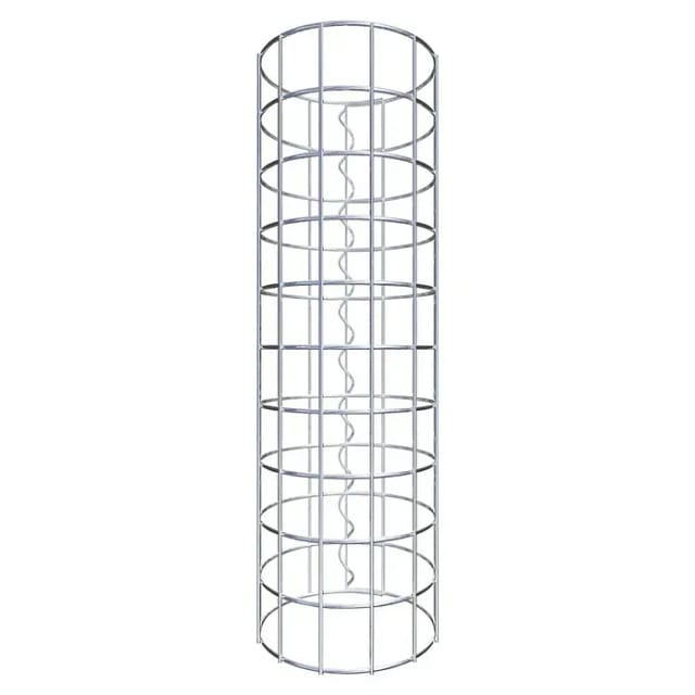 Gabiona Gabionensäule (Durchmesser: 22 cm, Höhe: 50 cm, Stahl, Maschenbreite: 50 mm, Maschenhöhe: 50 mm)