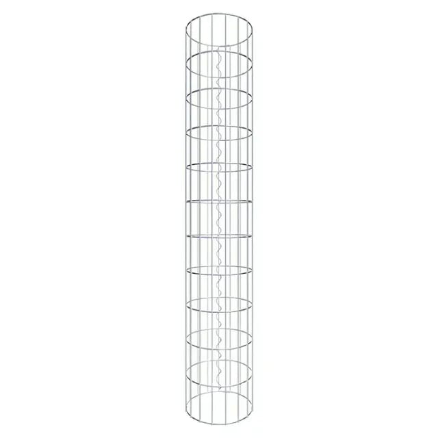 Gabiona Gabionensäule (Durchmesser: 27 cm, Höhe: 110 cm, Stahl, Maschenbreite: 50 mm, Maschenhöhe: 100 mm)