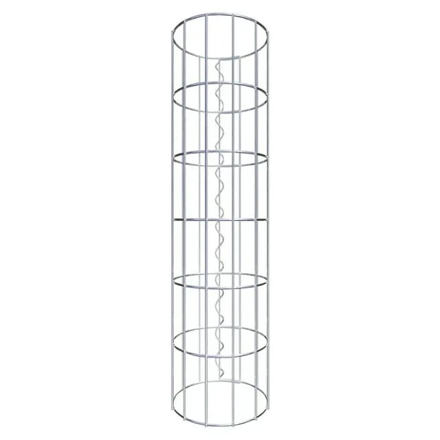 Gabiona Gabionensäule (Durchmesser: 22 cm, Höhe: 60 cm, Stahl, Maschenbreite: 50 mm, Maschenhöhe: 100 mm)