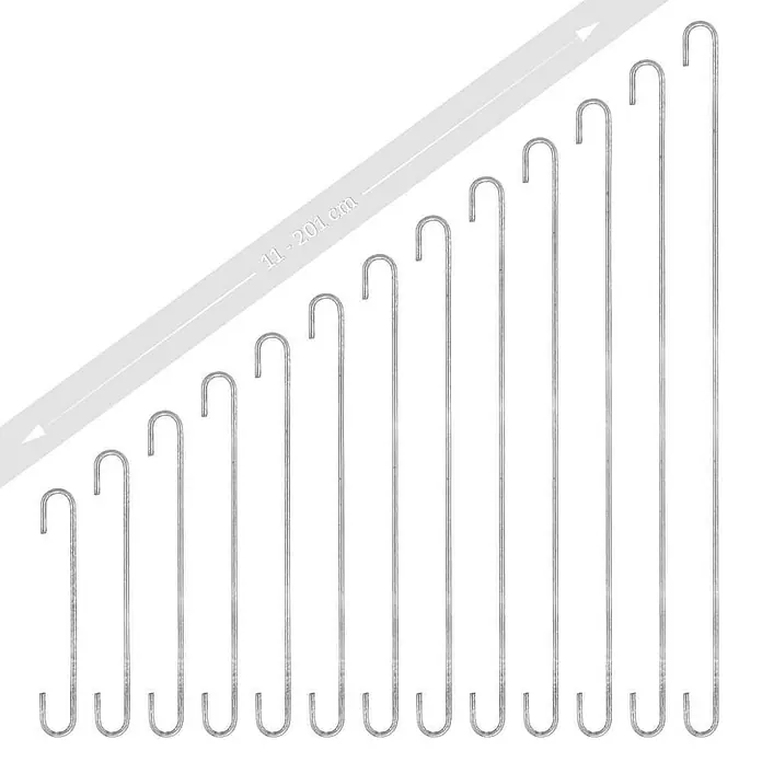 Gabiona Distanz-Abstandshalter (Länge: 20 cm, Passend für: Gabionen, Silbergrau)