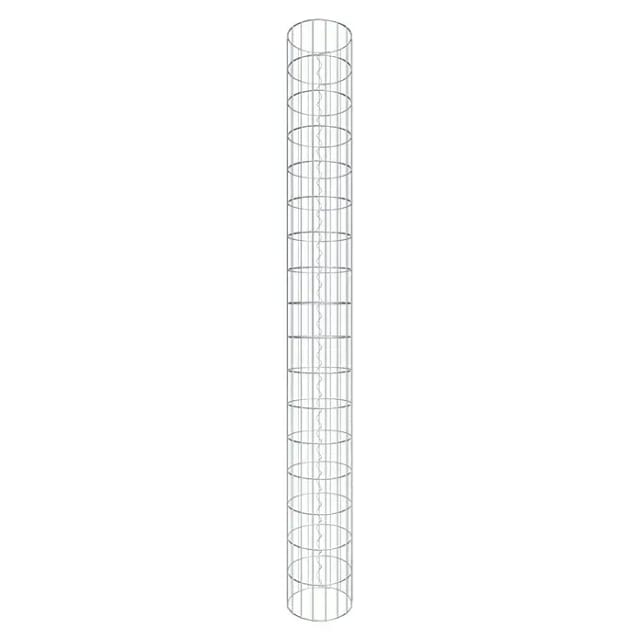 Gabiona Gabionensäule (Durchmesser: 27 cm, Höhe: 170 cm, Stahl, Maschenbreite: 50 mm, Maschenhöhe: 100 mm)