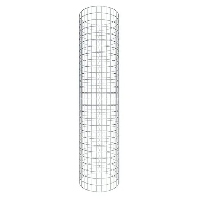 Gabiona Gabionensäule (Durchmesser: 47 cm, Höhe: 140 cm, Stahl, Maschenbreite: 50 mm, Maschenhöhe: 50 mm)