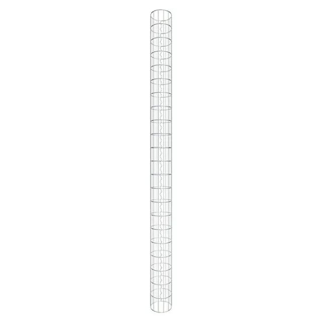 Gabiona Gabionensäule (Durchmesser: 22 cm, Höhe: 220 cm, Stahl, Maschenbreite: 50 mm, Maschenhöhe: 100 mm)