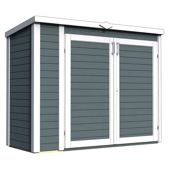 Bertilo Geräteschrank Multibox 3 (82 x 200 x 163 cm, Anthrazitgrau)