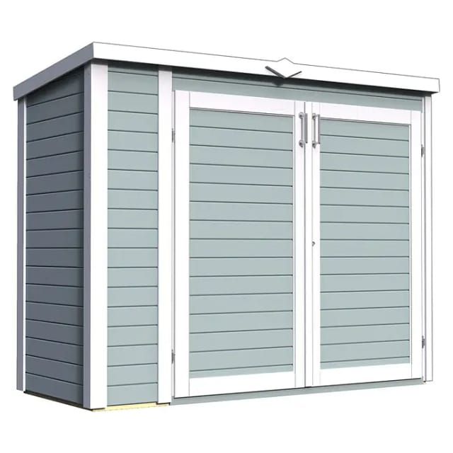Bertilo Geräteschrank Multibox 3 (82 x 200 x 163 cm, Hellgrau)