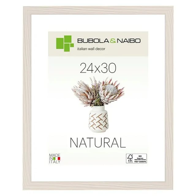 Bubola & Naibo Holzrahmen Tulipa 6340 (24 x 30 cm, Weiß)