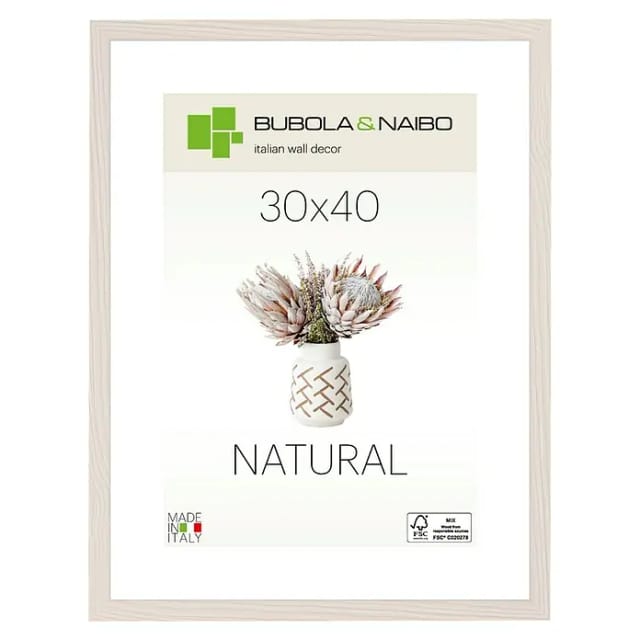 Bubola & Naibo Holzrahmen Tulipa 6340 (30 x 40 cm, Weiß)