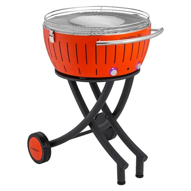 LotusGrill Holzkohlegrill XXL (Durchmesser Grillfläche: 57,6 cm, Mandarinenorange)