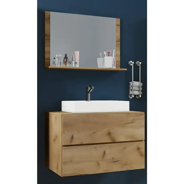 VCM Lendas Badmöbel-Set (60 cm, Honig-Eiche)
