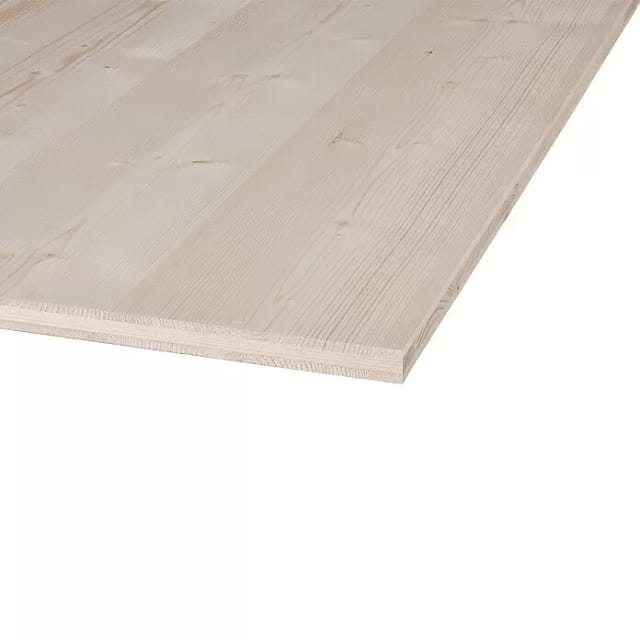 Leimholzplatte I (Fichte, Qualitätsstufe Leimholzplatte: B/C, 2.500 x 500 x 19 mm)