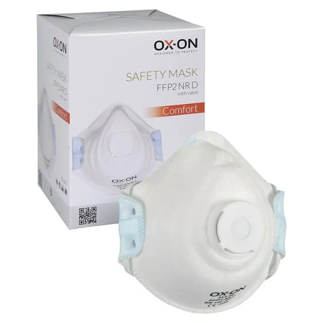OX-ON Feinstaubmaske NR D w/Valve Comfort (FFP2 NR, 10 Stk., Brillenträger)