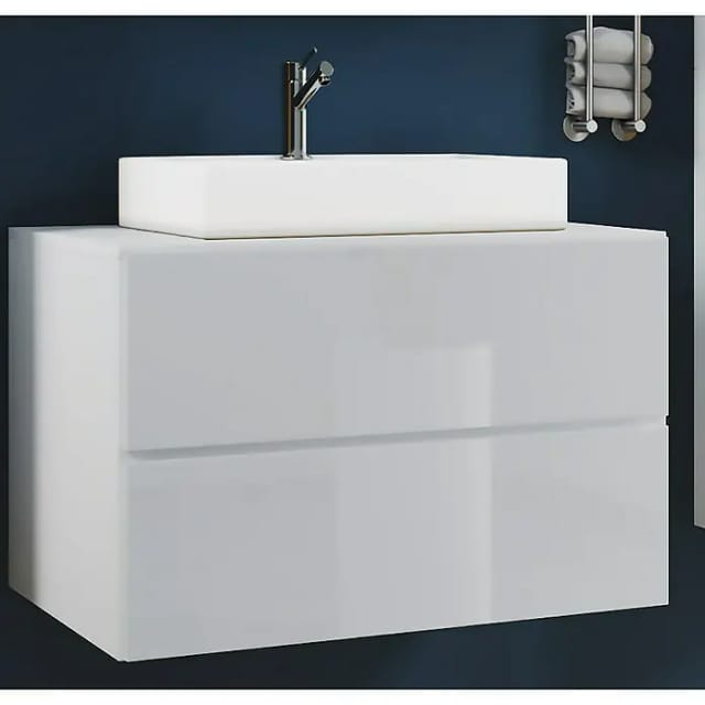 VCM Lendas Badmöbel-Set (61 cm, Weiß)