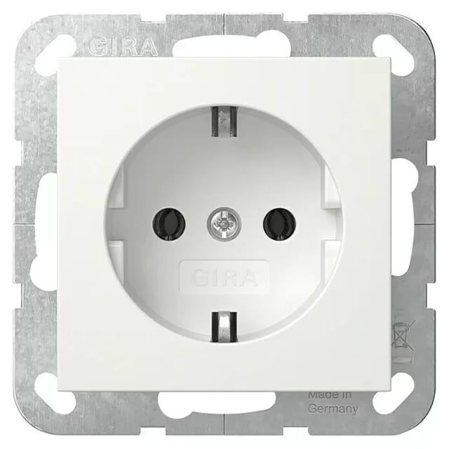 Gira System 55 Steckdose 018827 (Reinweiß seidenmatt, 16 A)