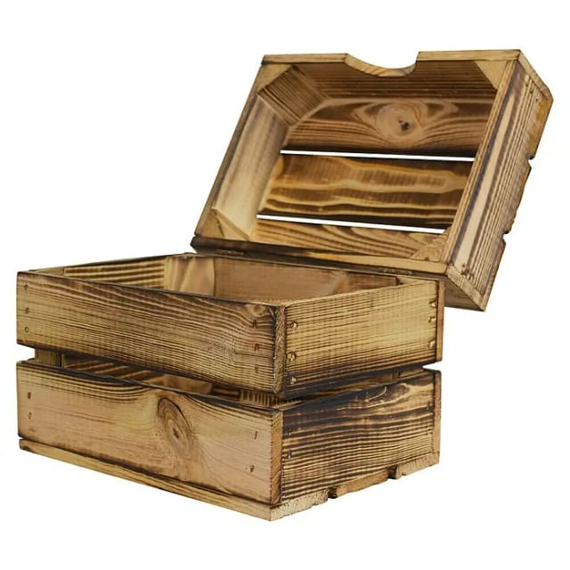 Holzkiste Assos (L x B x H: 27,5 x 20 x 21,5 cm, Braun)