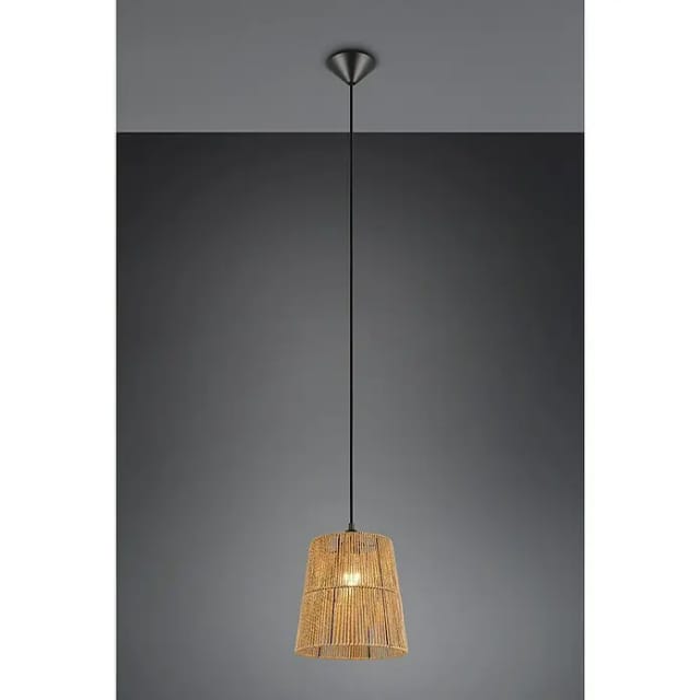 Trio Leuchten Pendelleuchte rund Holm (10 W, Braun, E27)