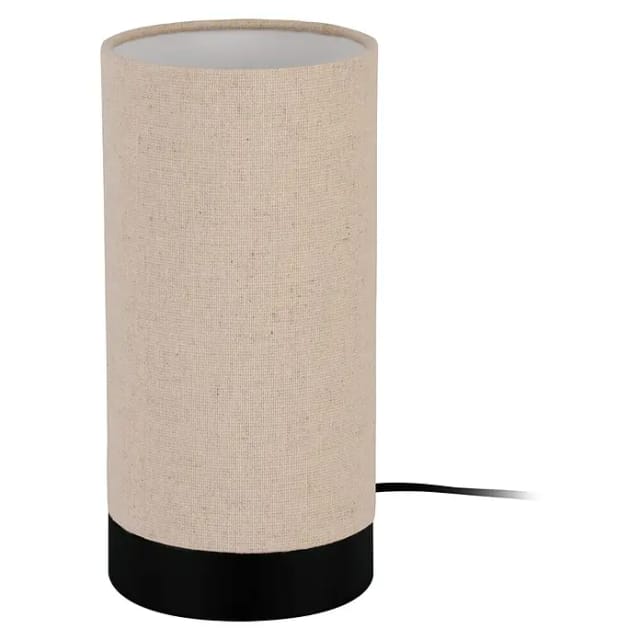 Eglo Feniglia Tischleuchte rund (40 W, Ø x H: 12 x 25,5 cm, Schwarz, E27)
