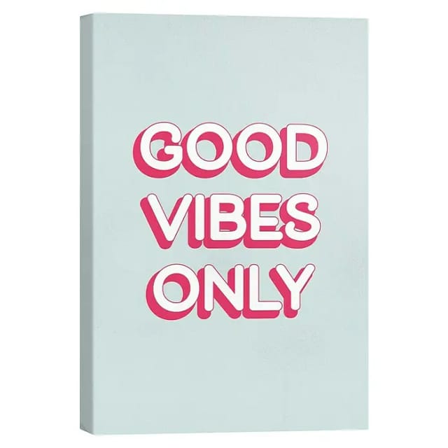 Reinders Leinwandbild Giclee on Canvas (Good Vibes Only, B x H: 20 x 30 cm)