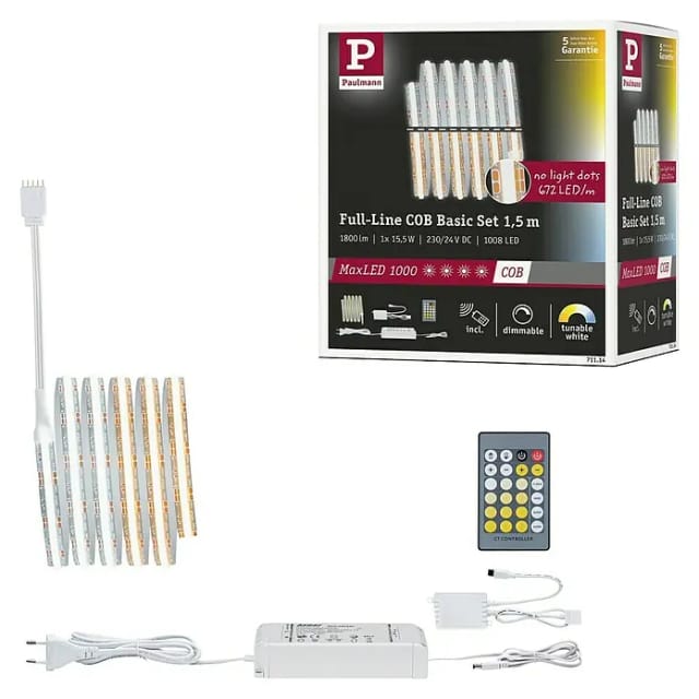 Paulmann MaxLED 1.000 Basis-Set Full-Line COB (150 cm, 21 W, Mehrfarbig, 1.800 lm)