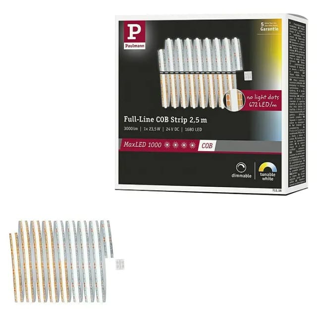 Paulmann MaxLED 1.000 Verlängerungs-Set Full-Line COB (250 cm, Mehrfarbig, 23,5 W, 3.000 lm, 230 V - 240 V)