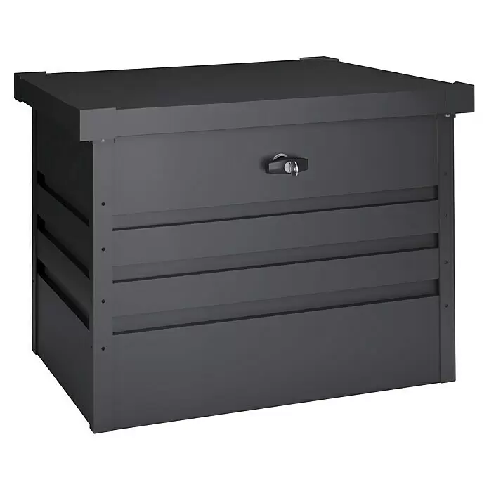 Hoggar Garten-Aufbewahrungsbox Sveg (L x B x H: 61 x 72 x 63 cm, Anthrazit, Metall)