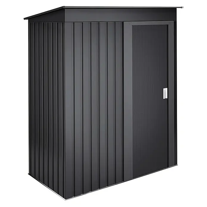 Hoggar Geräteschrank Hede (Außenmaß inkl. Dachüberstand (B x T): 162 x 86 cm, Anthrazit, Stahl, 1,39 m²)