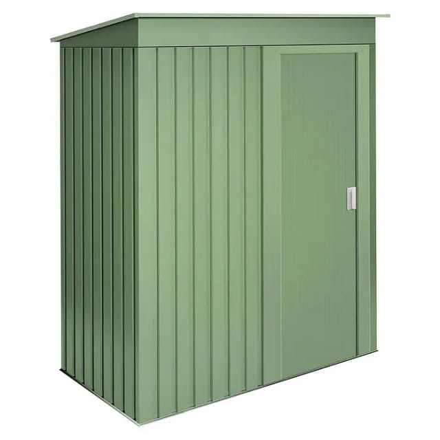 Hoggar Geräteschrank Hede (Außenmaß inkl. Dachüberstand (B x T): 162 x 86 cm, Grün, Stahl, 1,39 m²)