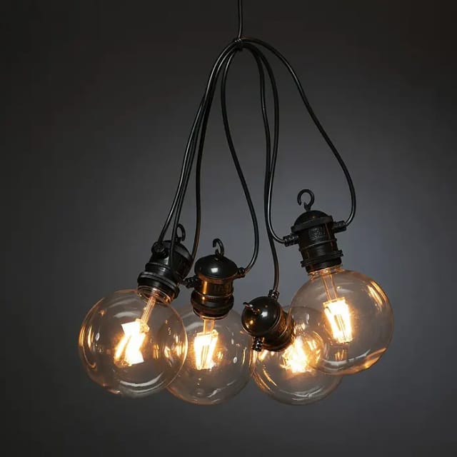 Konstsmide LED-Lichterkette (Außen, 4,5 cm, Bernstein, Rund, Solarbetrieben)