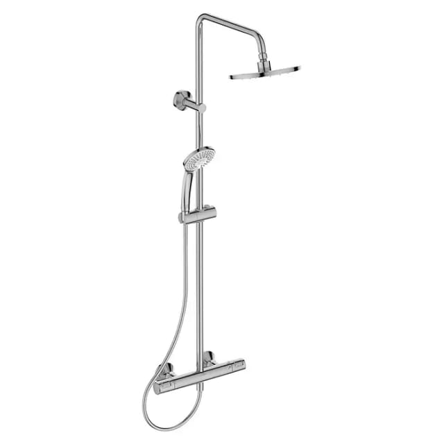Ideal Standard Ceratherm Duschsystem T25 (Mit Thermostatarmatur, Lochabstand: 70 cm, Anzahl Strahlarten: 3 Stk., Chrom)