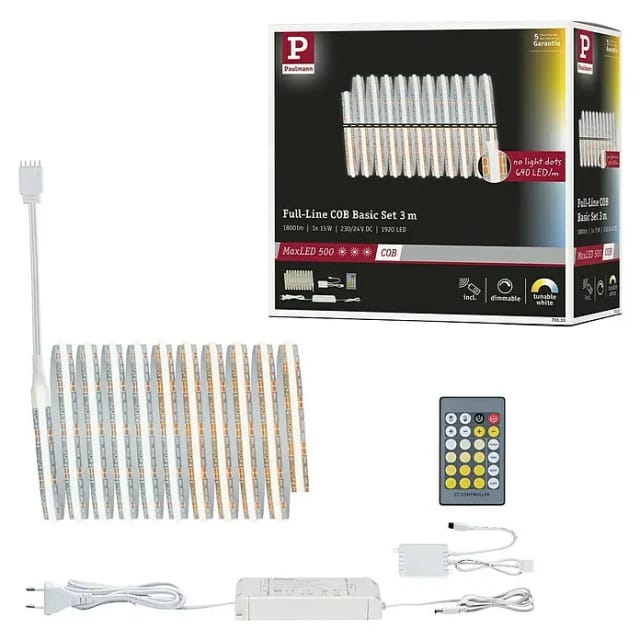 Paulmann MaxLED 500 Basis-Set Full-Line Tunable White (300 cm, 15 W, Mehrfarbig, 1.800 lm)