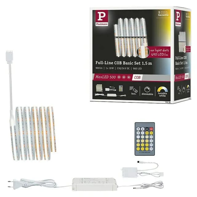 Paulmann MaxLED 500 Basis-Set Full-Line Tunable White (150 cm, 11 W, Mehrfarbig, 900 lm)