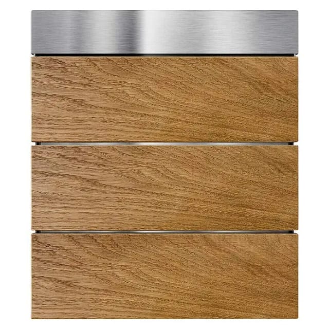 Metzler Wandbriefkasten Masiva (L x B x H: 11,2 x 33 x 35 cm, Braun/Silber, Edelstahl)