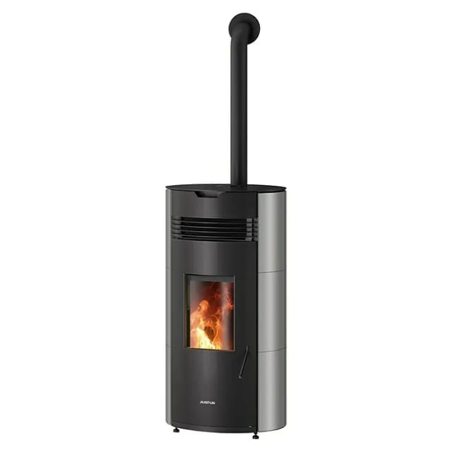 Justus Pelletofen Norta (2,4 kW - 8 kW, Raumheizvermögen: 200 m³, Taupe/Schwarz)