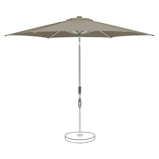 Suncomfort Marktschirm rund Slide (Light Taupe, Durchmesser Bespannung: 300 cm)