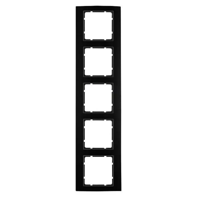 Berker B.3 Abdeckrahmen 10153005 (Schwarz/Anthrazit, 5-fach, Aluminium)