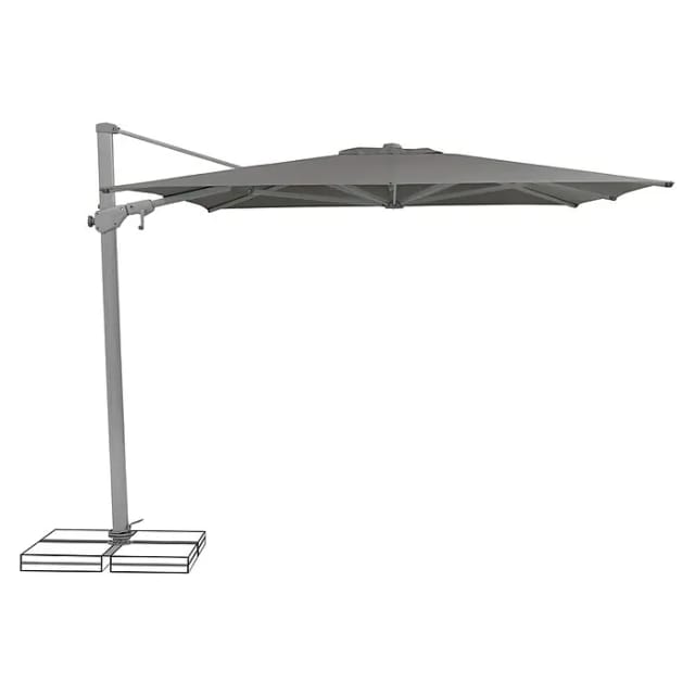 Suncomfort Ampelschirm Varioflex (Steingrau, Bespannungsmaß (L x B): 330 x 270 cm)