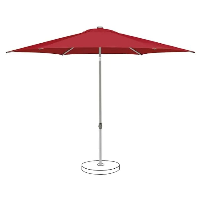Suncomfort Marktschirm rund Pop Up (Aurora Rot, Durchmesser Bespannung: 250 cm)
