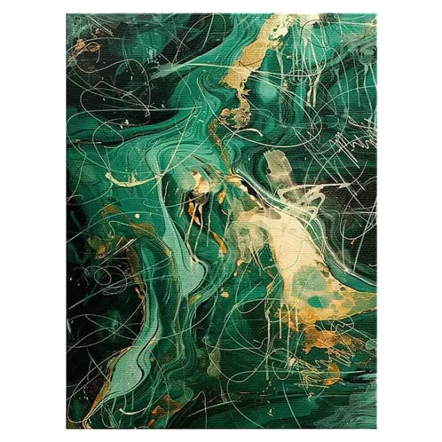 Dotcomcanvas Leinwandbild (Green Energy - Abstrakt, B x H: 120 x 160 cm)