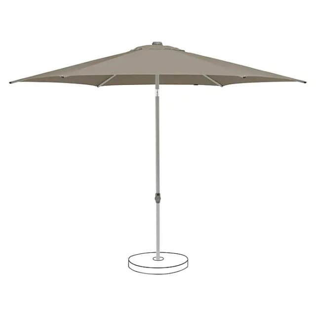 Suncomfort Marktschirm rund Pop Up (Light Taupe, Durchmesser Bespannung: 250 cm)