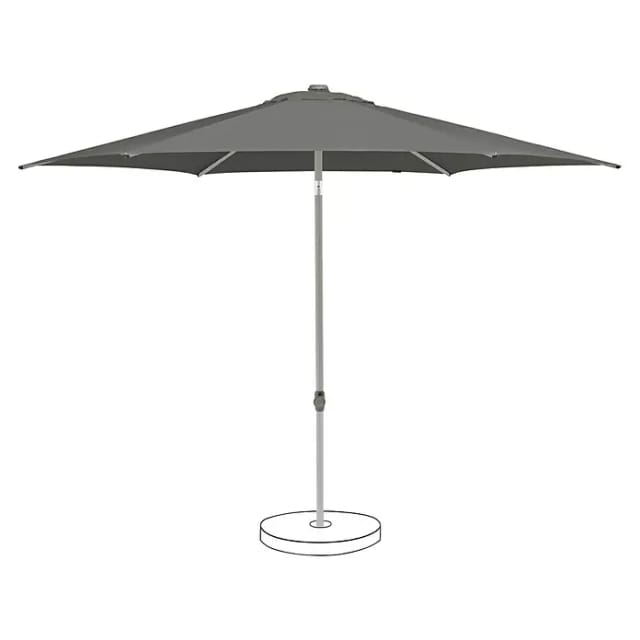 Suncomfort Marktschirm rund Pop Up (Steingrau, Durchmesser Bespannung: 300 cm)