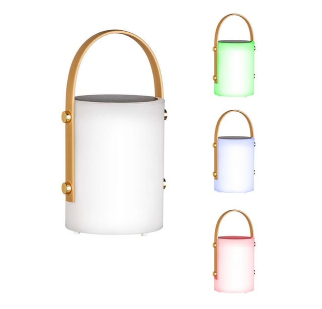 FHL easy Akku-Tischleuchte BARI (0,5 W, L x B x H: 11,5 x 11,5 x 24 cm, Weiß, RGB)