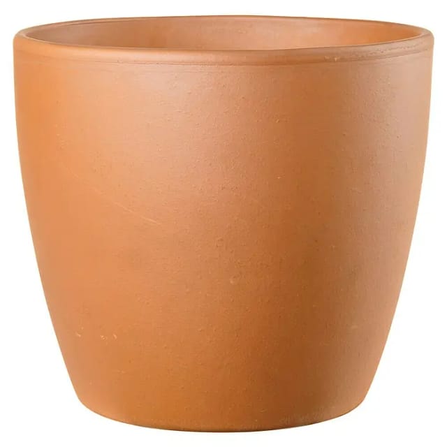 Deroma Pflanzkübel rund Egg Pot Cotto Garden (Außenmaß (Ø x H): 28,5 x 25,4 cm, Naturmaterialien, Terrakotta)
