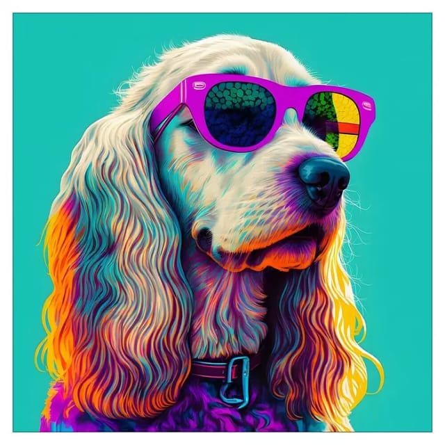 ProArt Young Living Leinwandbild (Dog with Sunglasses, B x H: 30 x 30 cm)