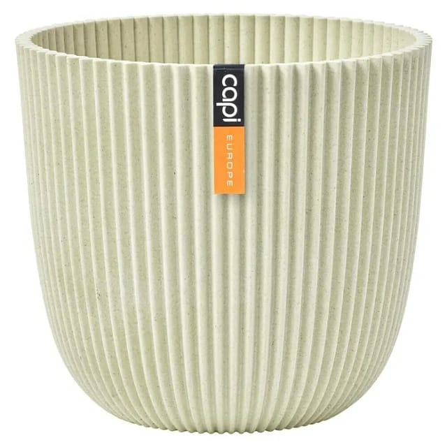 Capi Europe Pflanzgefäß Groove (Ø x H: 13 x 12 cm, Beige)